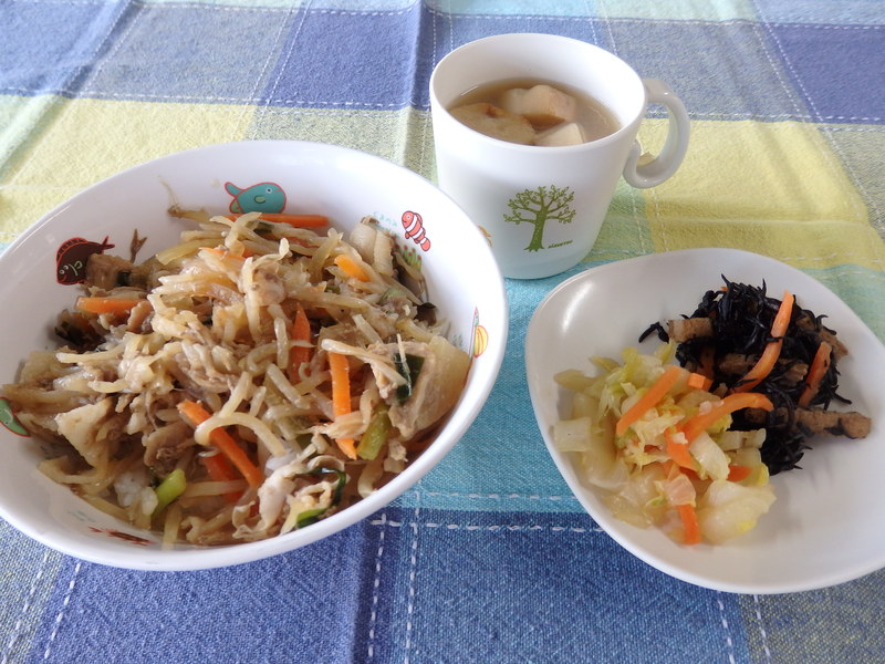 ・豚ともやしのスタミナ丼